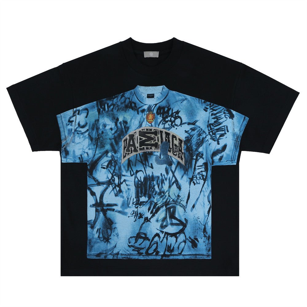 Graffiti Printing Short-sleeved T-shirt For Men - RALO COLLECTION STUDIO