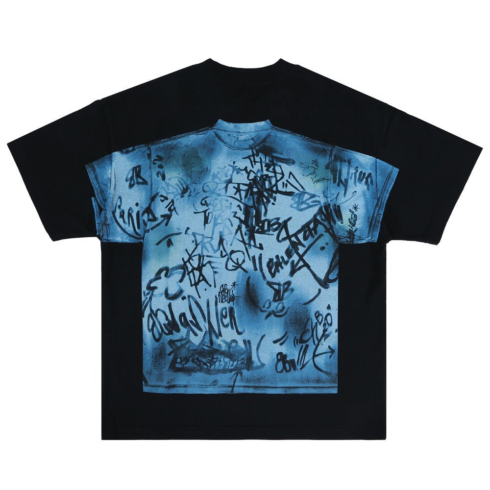 Graffiti Printing Short-sleeved T-shirt For Men - RALO COLLECTION STUDIO