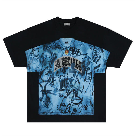 Graffiti Printing Short-sleeved T-shirt For Men - RALO COLLECTION STUDIO