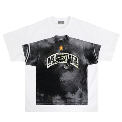 Graffiti Printing Short-sleeved T-shirt For Men - RALO COLLECTION STUDIO