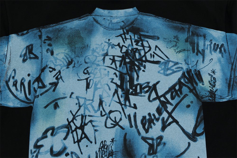 Graffiti Printing Short-sleeved T-shirt For Men - RALO COLLECTION STUDIO