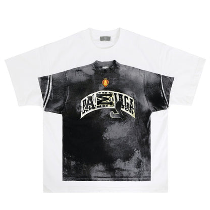 Graffiti Printing Short-sleeved T-shirt For Men - RALO COLLECTION STUDIO