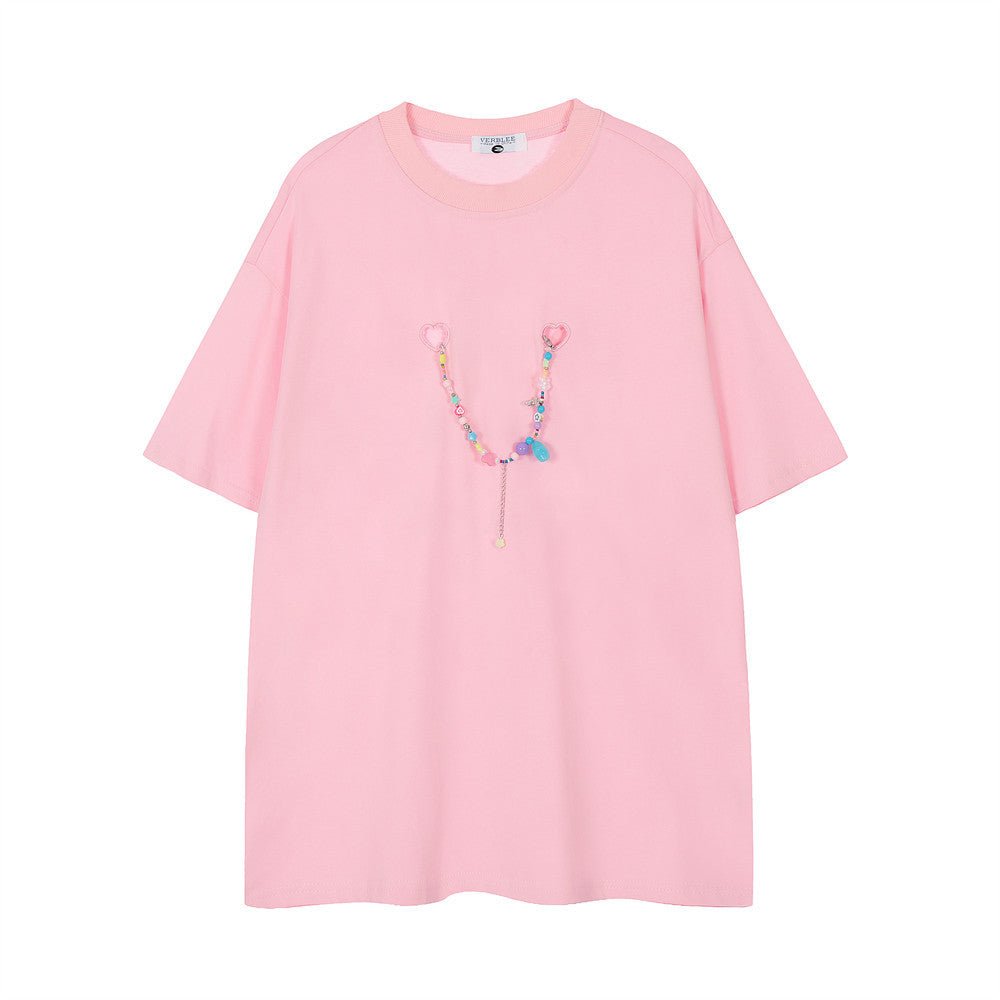 Hand-painted Letter Print Short-sleeve T-shirt For Men And Women - RALO COLLECTION STUDIO