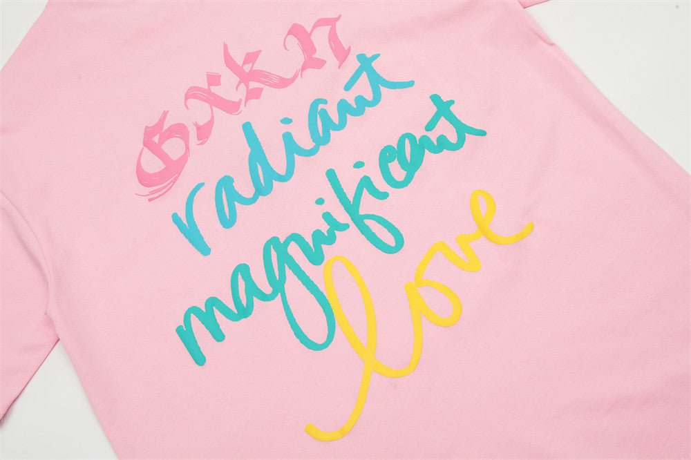 Hand-painted Letter Print Short-sleeve T-shirt For Men And Women - RALO COLLECTION STUDIO