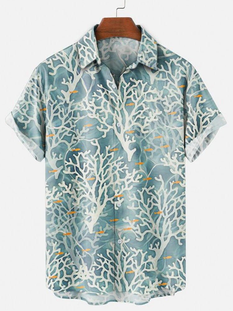 RALO Collection | Hawaiian 3D Light Color Short Sleeve Shirt For Men - RALO COLLECTION STUDIO