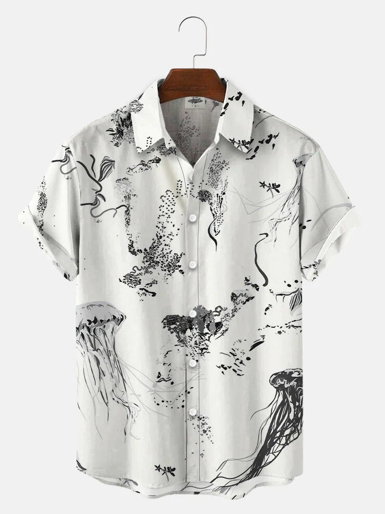 RALO Collection | Hawaiian 3D Light Color Short Sleeve Shirt For Men - RALO COLLECTION STUDIO