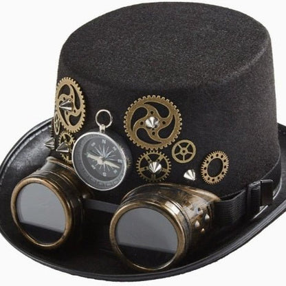 Heavy Metal Gear Compass Magic Hat Party Decor Goggles Hat - RALO COLLECTION STUDIO