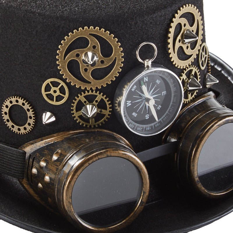 Heavy Metal Gear Compass Magic Hat Party Decor Goggles Hat - RALO COLLECTION STUDIO
