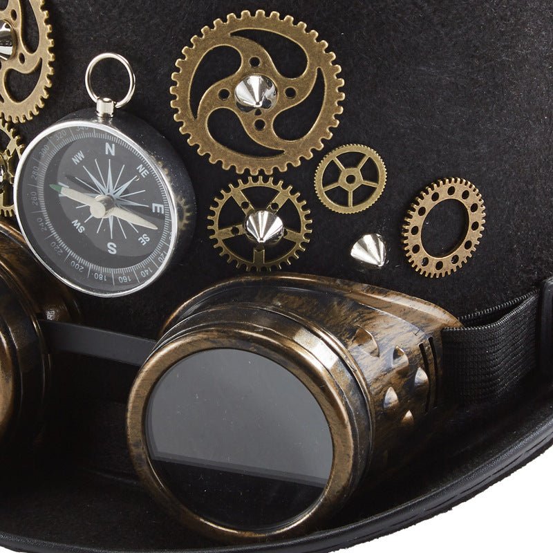 Heavy Metal Gear Compass Magic Hat Party Decor Goggles Hat - RALO COLLECTION STUDIO