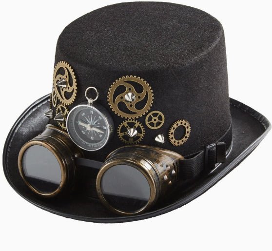 Heavy Metal Gear Compass Magic Hat Party Decor Goggles Hat - RALO COLLECTION STUDIO