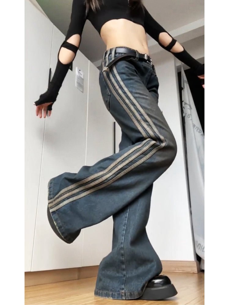 High Street Vintage Striped Jeans Woman - RALO COLLECTION STUDIO