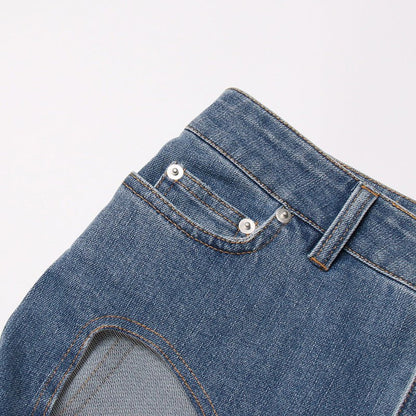 Hollow Irregular Patchwork Jeans Woman - RALO COLLECTION STUDIO