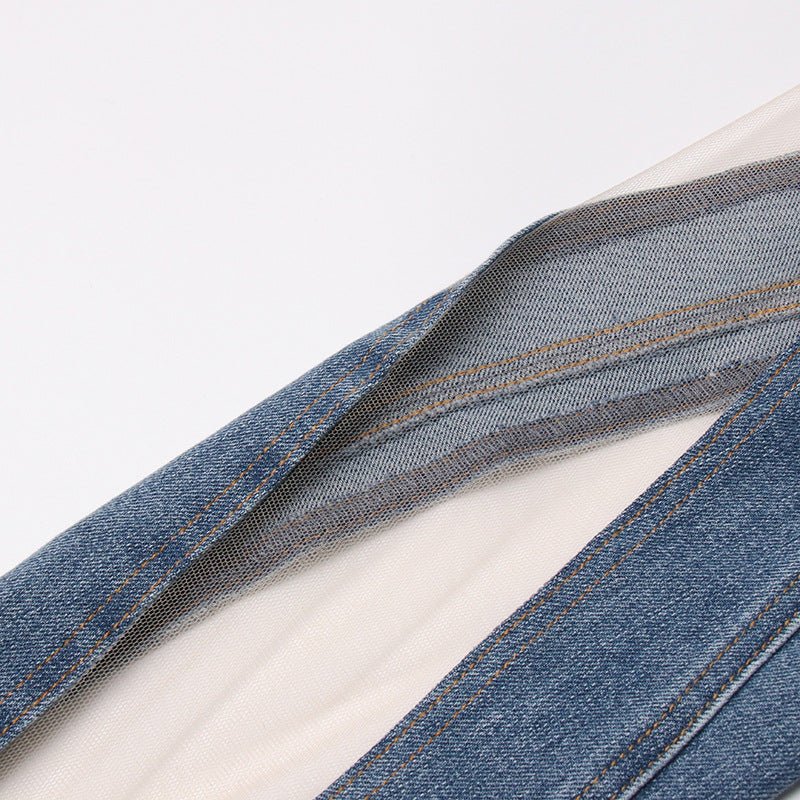 Hollow Irregular Patchwork Jeans Woman - RALO COLLECTION STUDIO