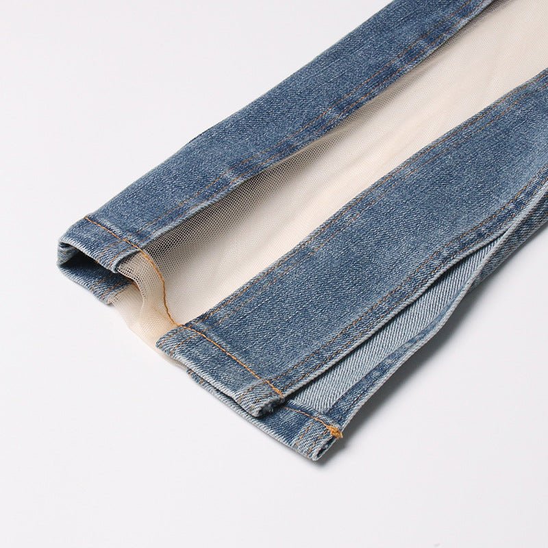 Hollow Irregular Patchwork Jeans Woman - RALO COLLECTION STUDIO