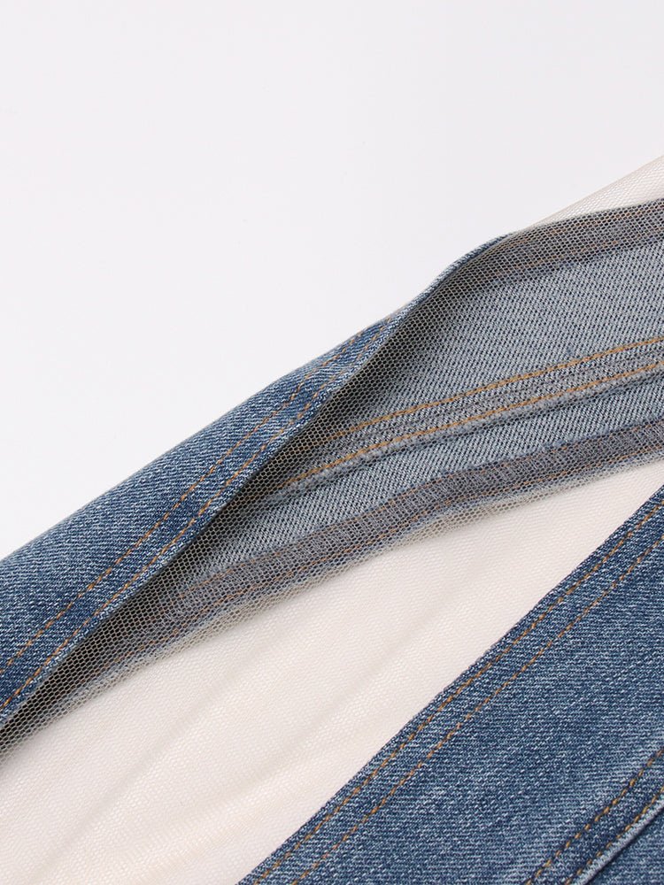Hollow Irregular Patchwork Jeans Woman - RALO COLLECTION STUDIO
