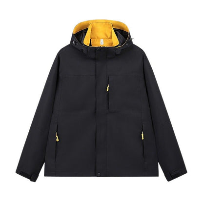 Hooded Fleece Lined Outdoor Three Proof Jacket Streetwear Brand Outerwear - RALO COLLECTION STUDIO