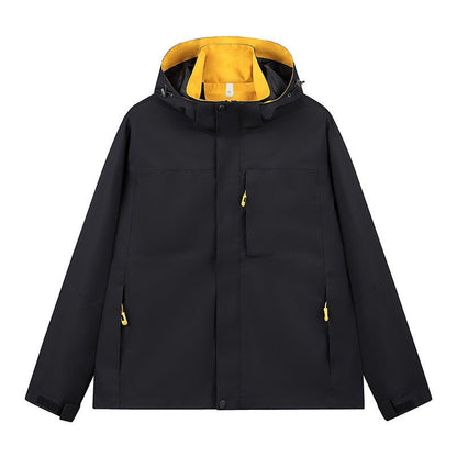 Hooded Fleece Lined Outdoor Three Proof Jacket Streetwear Brand Outerwear - RALO COLLECTION STUDIO