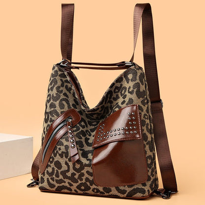 Ralo Wild Luxe Houndstooth Rivet Backpack - RALO COLLECTION STUDIO