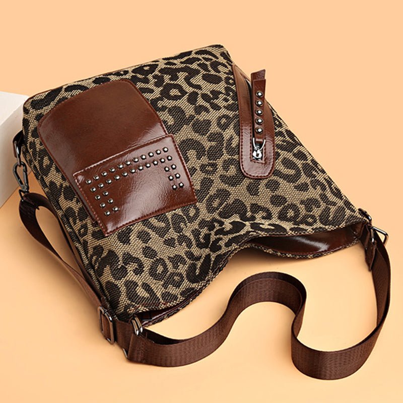 Ralo Wild Luxe Houndstooth Rivet Backpack - RALO COLLECTION STUDIO