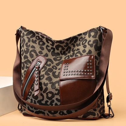 Ralo Wild Luxe Houndstooth Rivet Backpack - RALO COLLECTION STUDIO