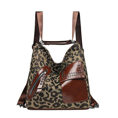 Ralo Wild Luxe Houndstooth Rivet Backpack - RALO COLLECTION STUDIO