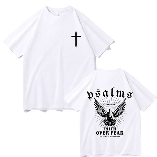Jesus Faith Over Fear Christian Peace Dove Graphic T-Shirt - RALO COLLECTION STUDIO