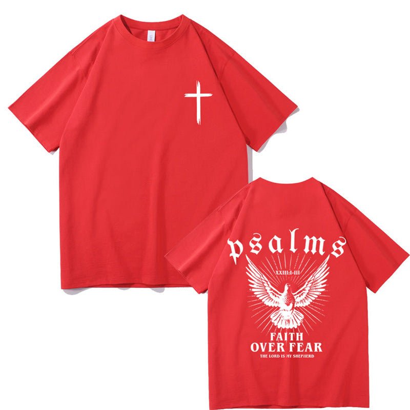 Jesus Faith Over Fear Christian Peace Dove Graphic T-Shirt - RALO COLLECTION STUDIO