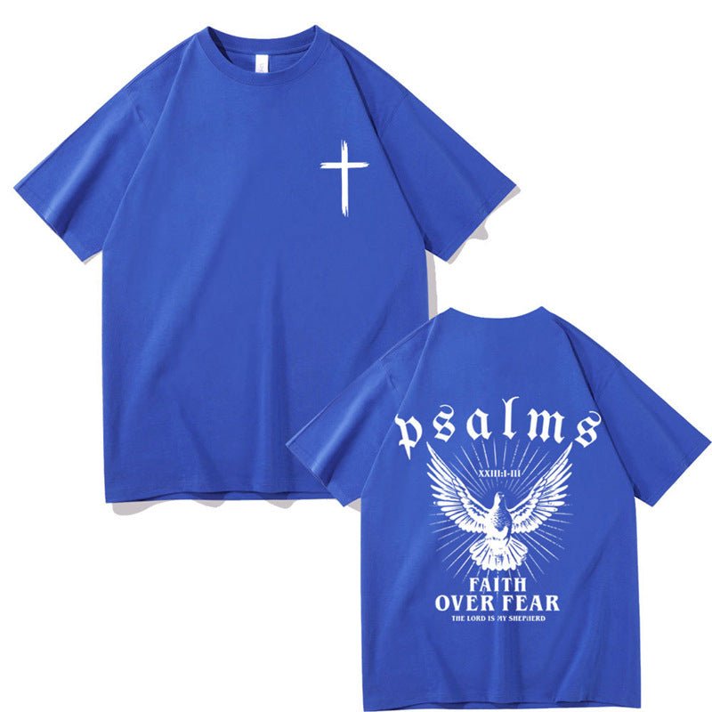 Jesus Faith Over Fear Christian Peace Dove Graphic T-Shirt - RALO COLLECTION STUDIO