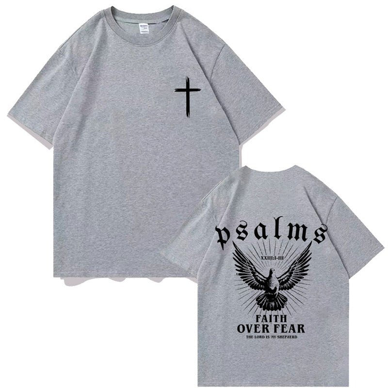 Jesus Faith Over Fear Christian Peace Dove Graphic T-Shirt - RALO COLLECTION STUDIO