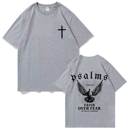 Jesus Faith Over Fear Christian Peace Dove Graphic T-Shirt - RALO COLLECTION STUDIO