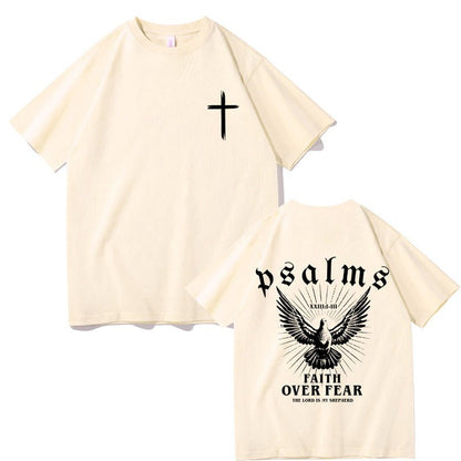 Jesus Faith Over Fear Christian Peace Dove Graphic T-Shirt - RALO COLLECTION STUDIO