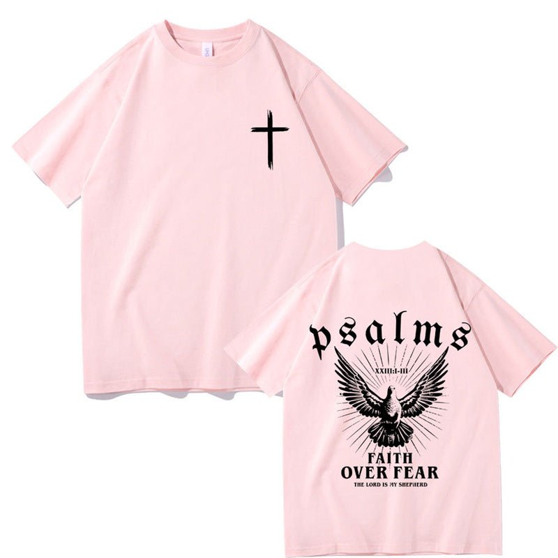 Jesus Faith Over Fear Christian Peace Dove Graphic T-Shirt - RALO COLLECTION STUDIO