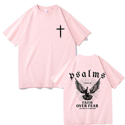 Jesus Faith Over Fear Christian Peace Dove Graphic T-Shirt - RALO COLLECTION STUDIO
