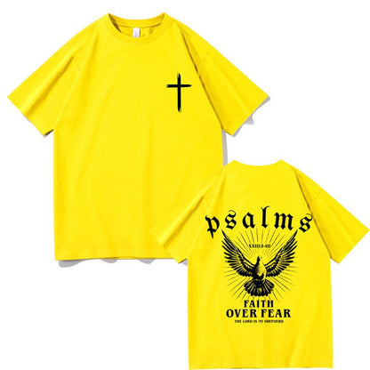 Jesus Faith Over Fear Christian Peace Dove Graphic T-Shirt - RALO COLLECTION STUDIO