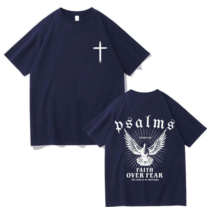 Jesus Faith Over Fear Christian Peace Dove Graphic T-Shirt - RALO COLLECTION STUDIO