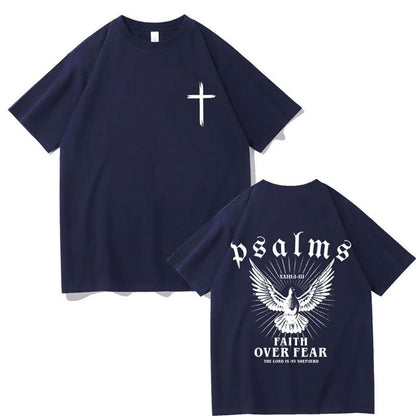 Jesus Faith Over Fear Christian Peace Dove Graphic T-Shirt - RALO COLLECTION STUDIO