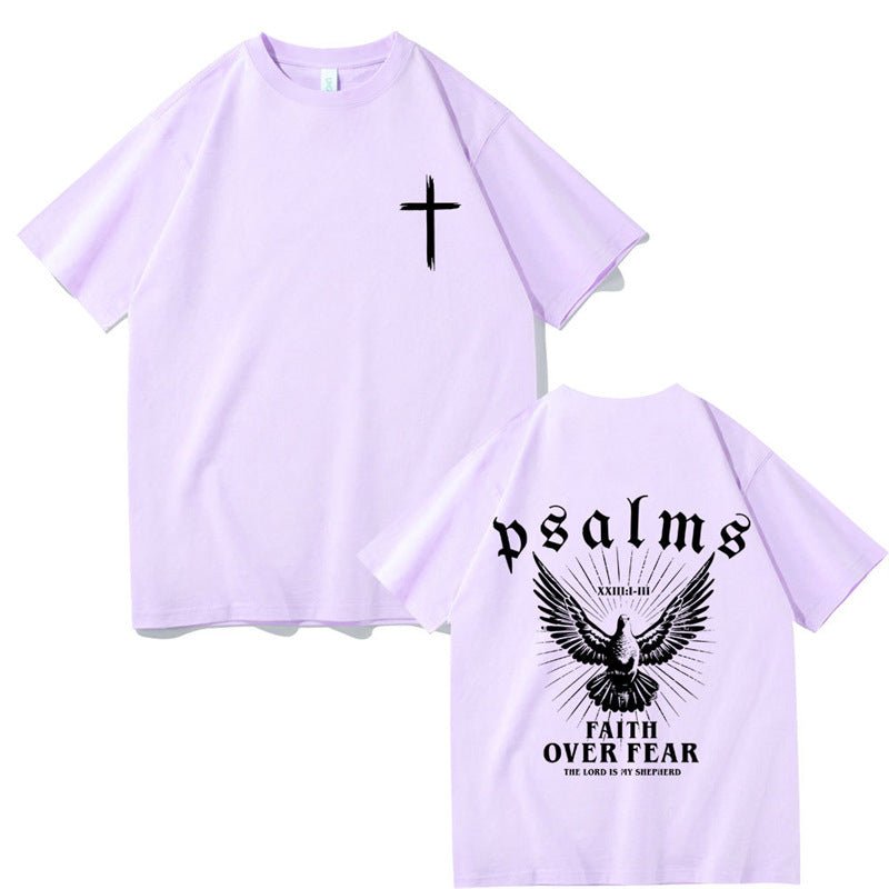 Jesus Faith Over Fear Christian Peace Dove Graphic T-Shirt - RALO COLLECTION STUDIO