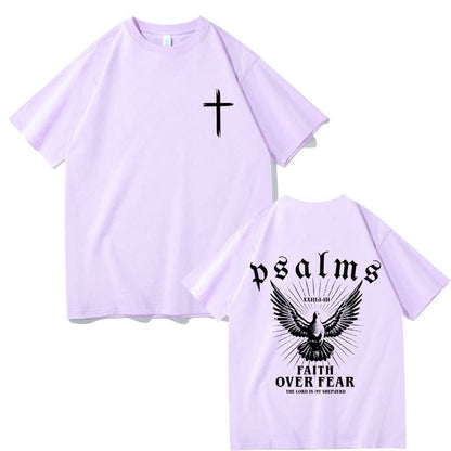 Jesus Faith Over Fear Christian Peace Dove Graphic T-Shirt - RALO COLLECTION STUDIO