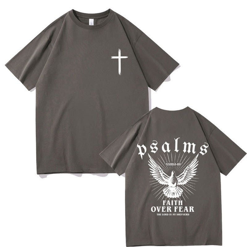Jesus Faith Over Fear Christian Peace Dove Graphic T-Shirt - RALO COLLECTION STUDIO