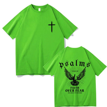 Jesus Faith Over Fear Christian Peace Dove Graphic T-Shirt - RALO COLLECTION STUDIO