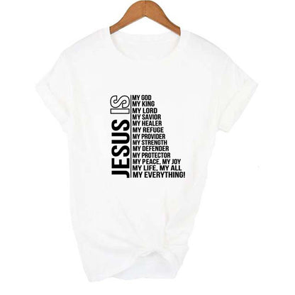 Jesus Is My God King Everything Women Vintage Tops Tshirts - RALO COLLECTION STUDIO
