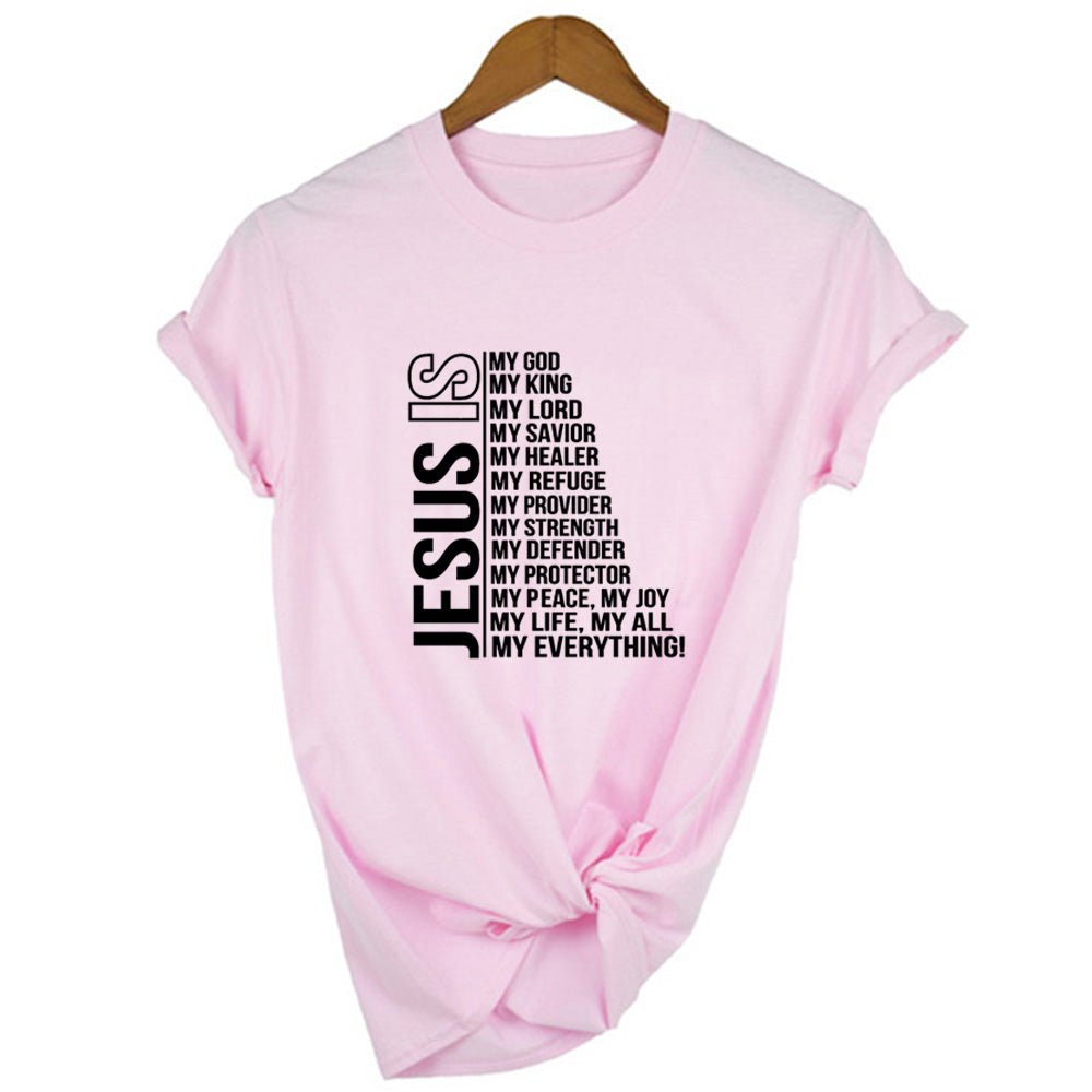 Jesus Is My God King Everything Women Vintage Tops Tshirts - RALO COLLECTION STUDIO