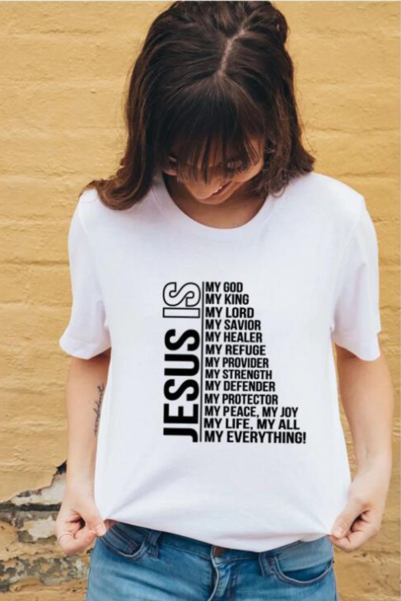 Jesus Is My God King Everything Women Vintage Tops Tshirts - RALO COLLECTION STUDIO
