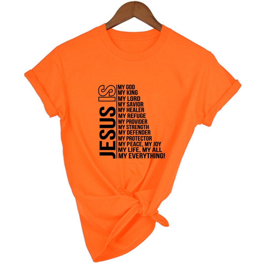 Jesus Is My God King Everything Women Vintage Tops Tshirts - RALO COLLECTION STUDIO