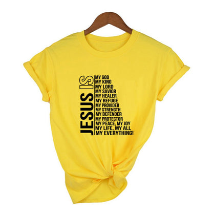 Jesus Is My God King Everything Women Vintage Tops Tshirts - RALO COLLECTION STUDIO