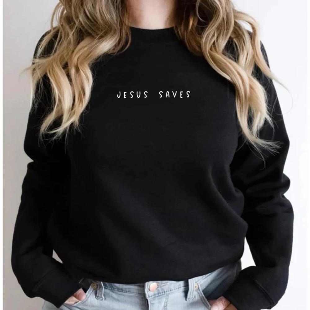 Jesus Save Christian Sweatshirt Faith Top - RALO COLLECTION STUDIO