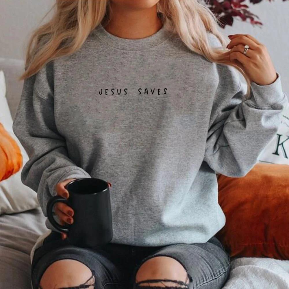 Jesus Save Christian Sweatshirt Faith Top - RALO COLLECTION STUDIO