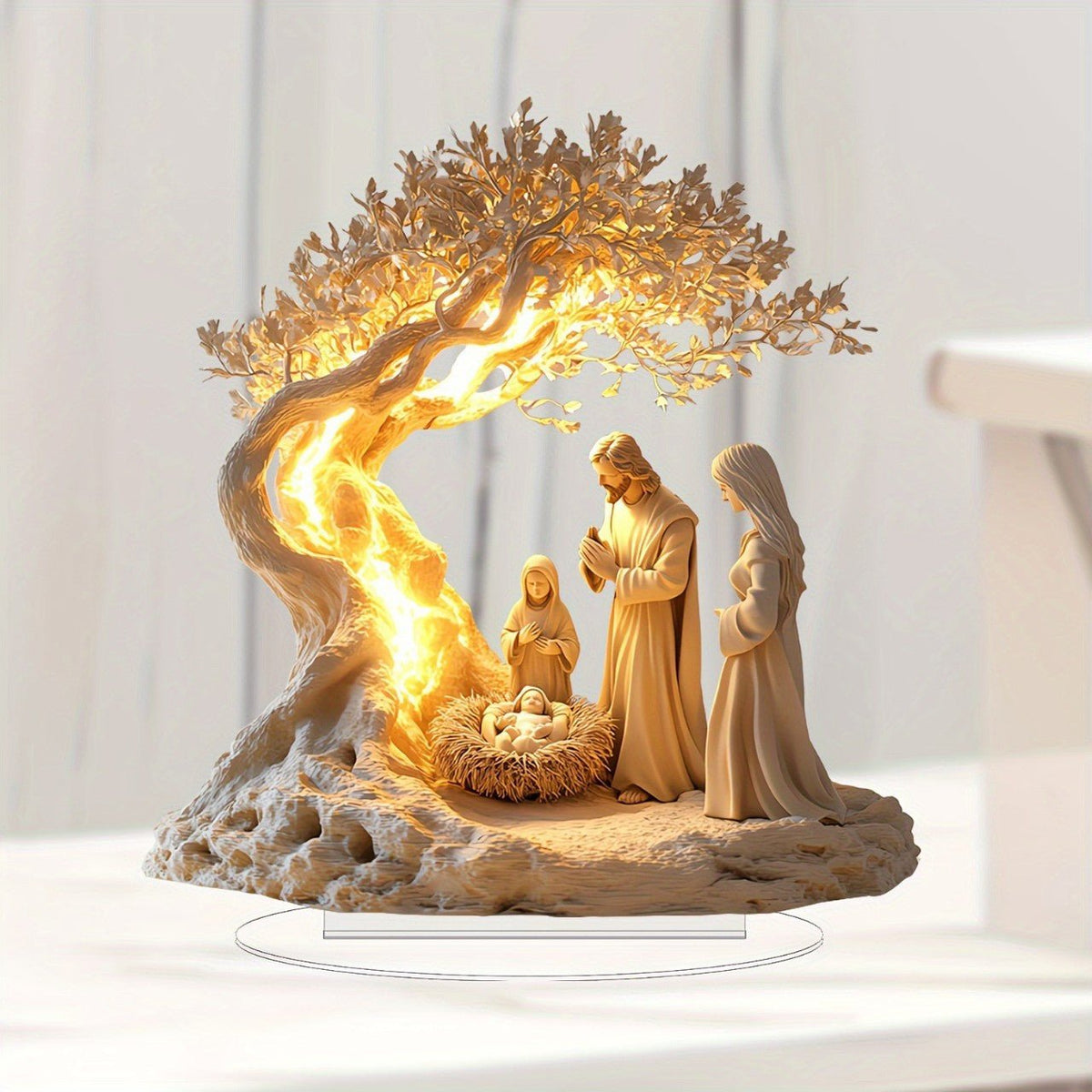 Jesus Tree Of Life Acrylic Decorative Ornaments - RALO COLLECTION STUDIO