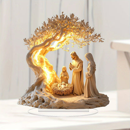 Jesus Tree Of Life Acrylic Decorative Ornaments - RALO COLLECTION STUDIO
