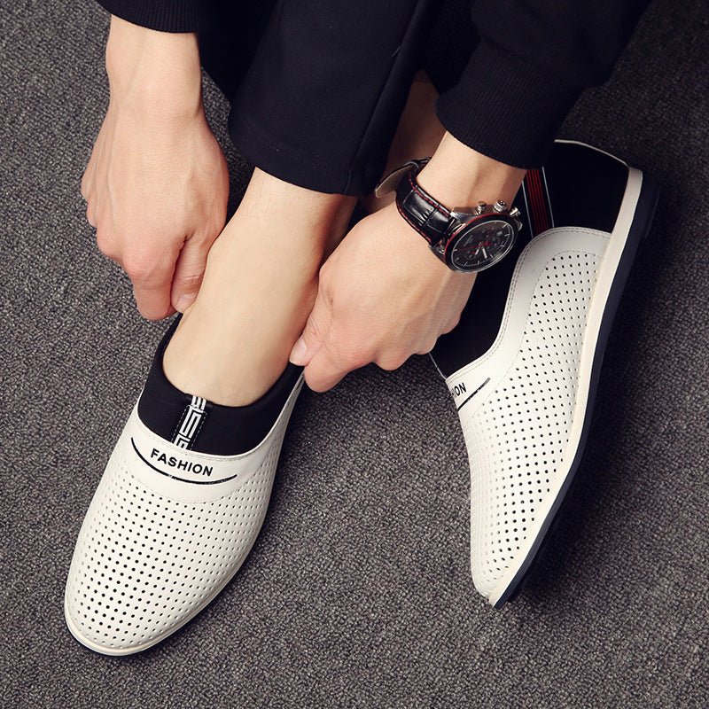 Korean Style Leisure Hollow-out Height Increasing Elevator Shoes For Men - RALO COLLECTION STUDIO